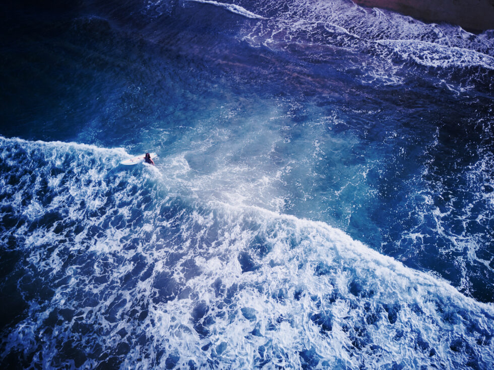 Surfer on waves